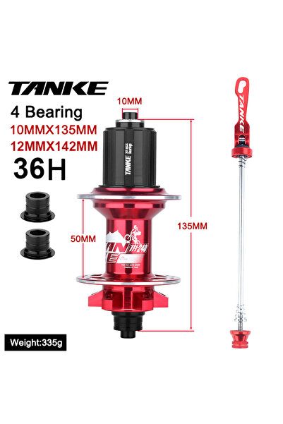 Choice Red HG Rear TA-QR TANKE-MTB Hub,36 Holes 6 claw 108 Clicks NBK,Sealed ...