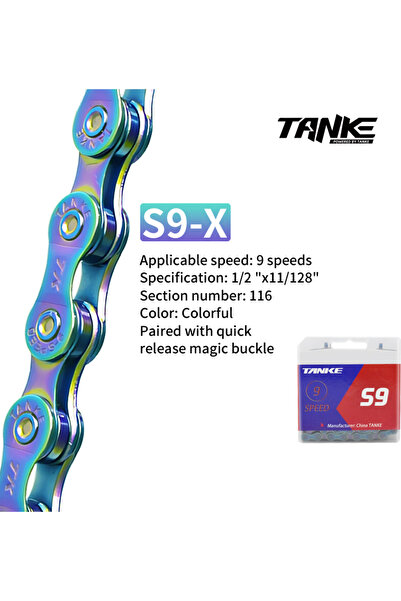 Choice S9-Colorful TANKE Bike Chain S8 S9 S10 S11 S12 MTB Road Bicycle Chains...