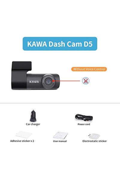 choice2 كاميرا داش KAWA D5 بدون تحكم صوتي بدقة 2K، كاميرا تسجيل فيديو للسيارة...