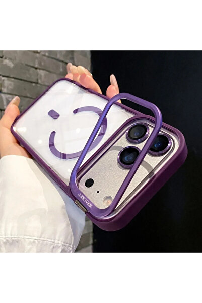 Choice iPhone17 Pro Max Purple Magnetic Clear Phone Case for iPhone 17 Air 16...