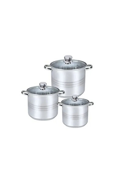 Floria ZLN-4045 pot set, 6 pieces, for all heat sources, Stainless steel
