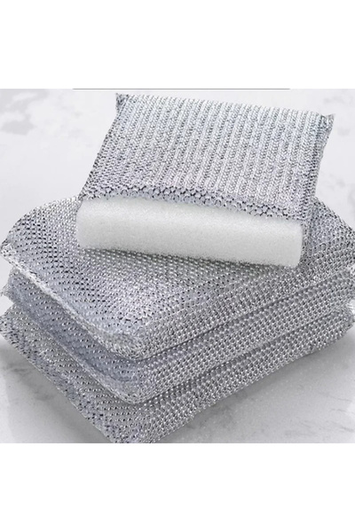 Choice silvery 4pcs, Kitchen Dishwashing Sponge, Does Not Hurt Pot Brush Pot ...