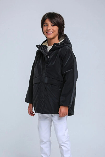 HAUSEkids 8-14 Yaş Shadow Premium Core Erkek Çocuk Mont-Siyah