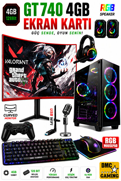Dmc N18x (GTA 5) I5 3470,16GB RAM,512GB M2 SSD,4GB GT740,23,8 100hz Curved Oy...