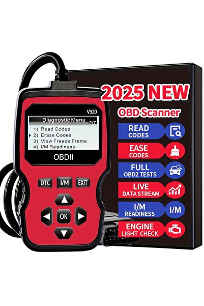 Choice Red V320 Obd2 Scanner, Diagnostic Tool, Vehicle Health Monitor, Oxygen...