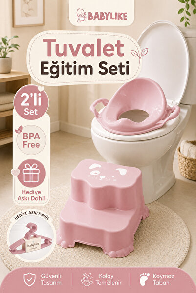Babylike Tuvalete İlk Adım Seti-Bebek&Çocuk için Tuvalet Eğitimi-Kaydırmaz Ba...