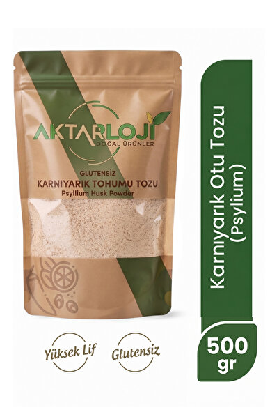 aktarloji 500 Gr Glutensiz Karnıyarık Otu Tohumu Tozu / Unu - Psyllium Husk P...