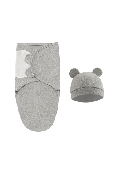 Choice Gray sets Muslin Newborn Sleeping Bag Hat Set/Sleepsack Only Baby Swad...