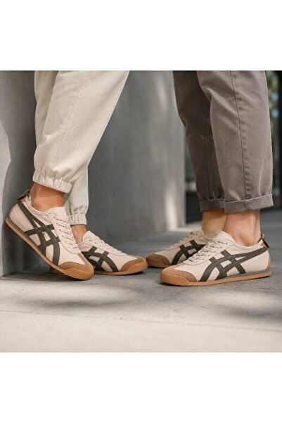 eTayger ORİGİNAL UNİSEX RETRO SNEAKER KREM-HAKİ AYAKKABI 36-45