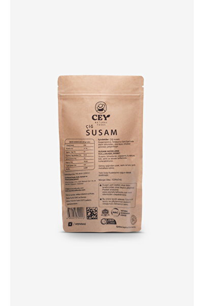 Cey Natural Foods Çiğ Susam – Atalık Tohum Yerli Susam (200 g)