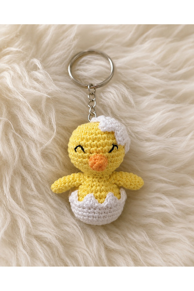 Genel Markalar Amigurumi örgü civciv el yapımı anahtarlık hediyelik çanta aks...