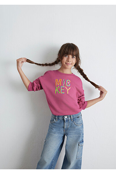 Mavi Mickey Baskılı Pembe Sweatshirt 7S10142-71085