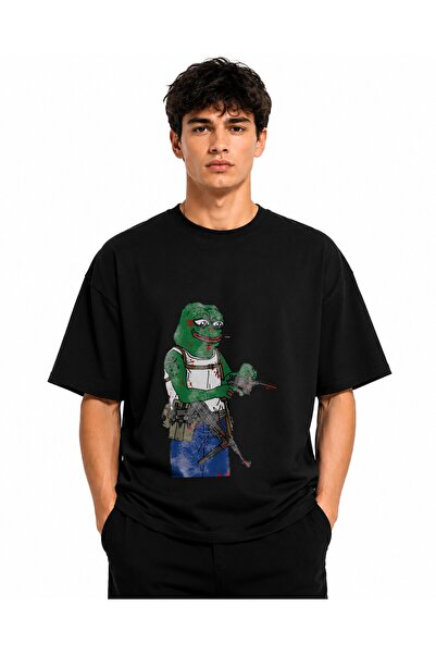 Inscriptie Tricou Unisex Bumbac Premium Casual " Pepe the frog "