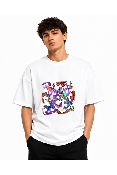 Inscriptie Unisex Βαμβακερό T-shirt Υψηλής Ποιότητας  "Πολύχρωμη ομάδα πεταλο...
