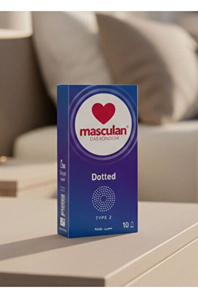 Masculan Condoms 10 Pcs Type 2 Dotted 2000028 --- مسكولان واقى ذكرى 10حبه محب...