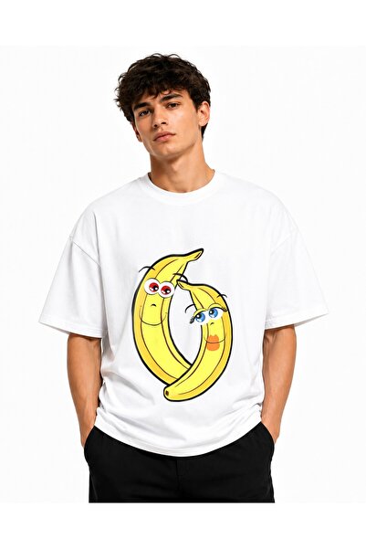Inscriptie Tricou Unisex Bumbac Premium Casual " Banana love "