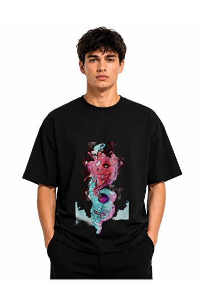 Inscriptie Ουνισέξ Βαμβακερό T-shirt Υψηλής Ποιότητας  "Γκράφιτι με Τέρατα κα...