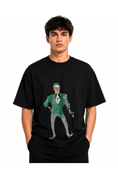 Inscriptie Tricou Unisex Bumbac Premium Casual " Riddler batman "