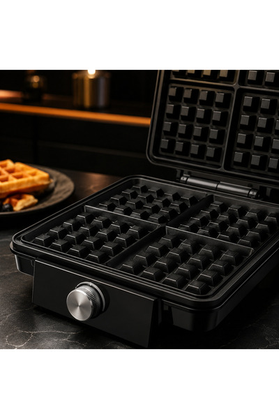 SOKANY Electric Waffle Maker SK-08031 1500W 4 Large Non-Stick Adjustable Temp...