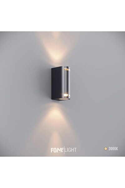 FoneLight Lunara Glass 17 cm LED Duvar Apliği Antrasit Alüminyum Cam Detaylı ...