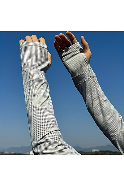 Choice light gray 2pcs UPF50+ Cooling Arm Sleeves Loose Fit Sun Protection UV...
