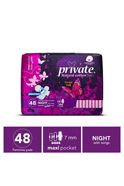 PRİVATE Private Sanitary Pads Maxi Pocket Night 48 Pads