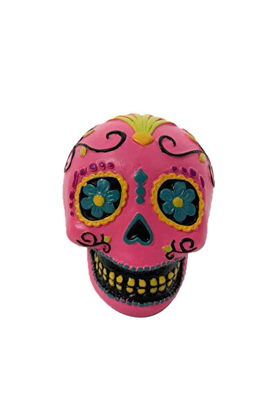 Choice3 F550990D Day of the Dead Resin Painted Skull Head Statue Creative Dec...