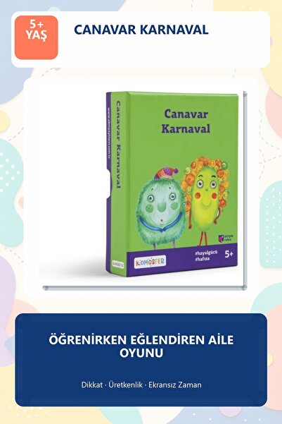 Genel Markalar Canavar Karnaval Kart Oyunu Aktivite Etkinlik Kartları - Çocuk...