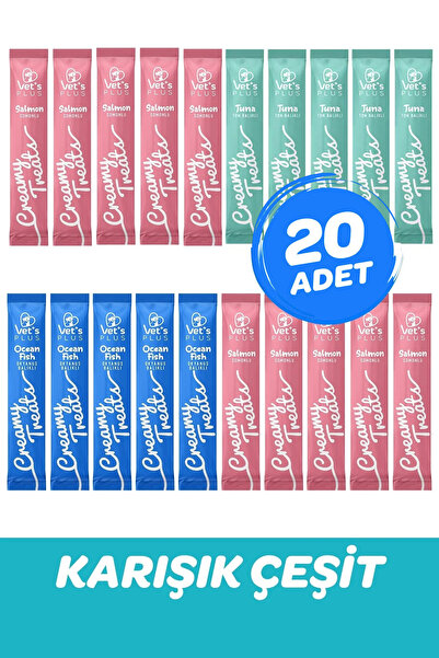 Vet's Plus Karışık Çeşitli Krema Kedi Ödülü 14gr (20 Adet)