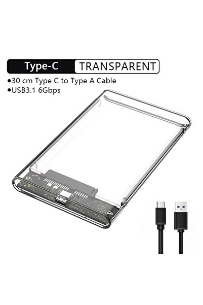 Choice1 TM05-transparent UTHAI TM05 Type-C Transparent Box HDD Enclosure 3.1 ...