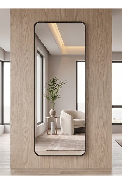 Taimi Elegant Design Mirror 120x30cm-full Length Mirror With Black Metal Frame