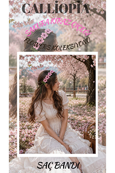 Calliopia Örgü Çiçek Saç Bandı / Bandanası, Hediyelik, Aksesuar Flowers Kolek...