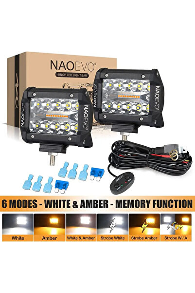 Choice 2 Pcs lights NAOEVO 4x4 Off Road LED Light Bar Pods 4inch 120W 12V 24V...