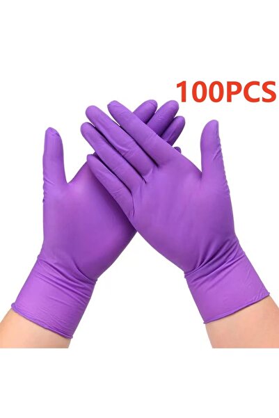 Choice S Purple 100PCS Fuchsia Nitrile Disposable Gloves 20/100PCS 3-mil Powd...