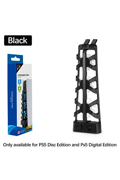 Choice1 Black For PS5 Both Disc/Digital Editions Cooling Fan with LED Light f...