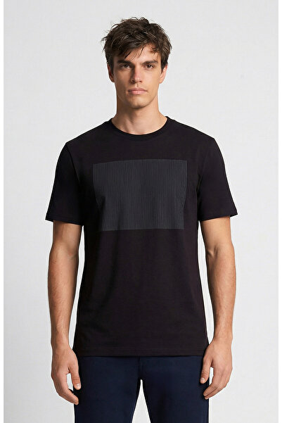 Network N-Tech Siyah Hologram Baskılı T-shirt
