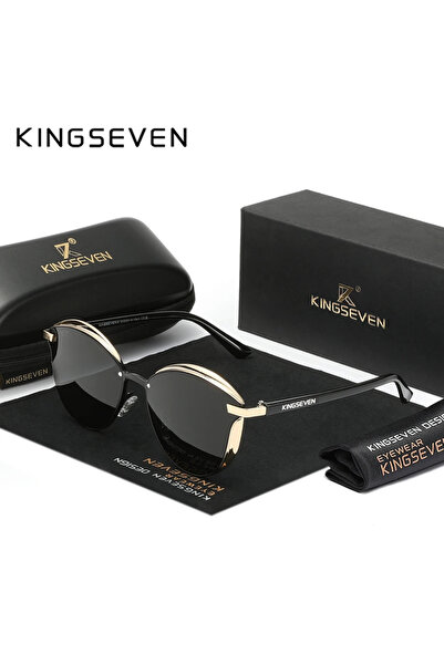 Choice1 Golden Gray KINGSEVEN Polarized Sunglasses Cat Eye Sun Glass for Wome...