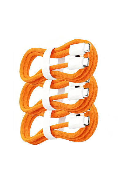 Choice3 Type-C to Type-C 0.5m 3pcs Orange NNBILI 3PCS USB C to USB C 100W Fas...