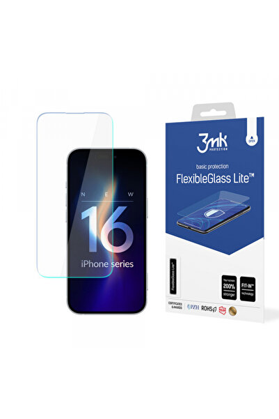 Apple Folie de protectie Ecran 3MK FlexibleGlass Lite pentru iPhone 16 Pro Ma...