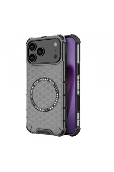 Apple Husa MagSafe pentru iPhone 17 Pro, Techsuit, HoneyComb Shield, Neagra