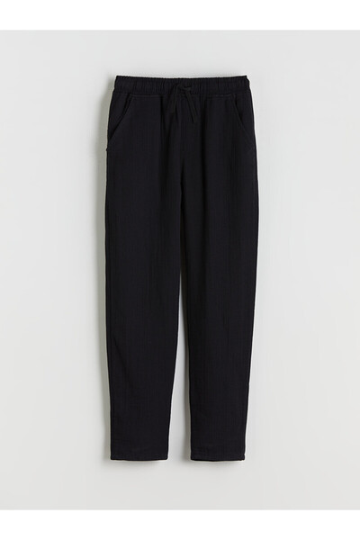 LC Waikiki Two Mt Shop Quality Lcw Kids Black Elastic Waist Boys' Trousers