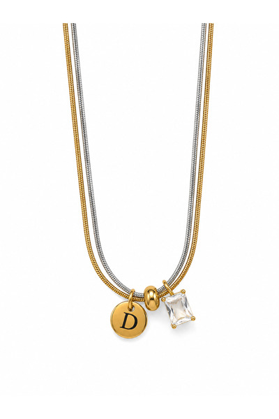 Rossetto Atelier Stainless Steel Letter D Noa Necklace