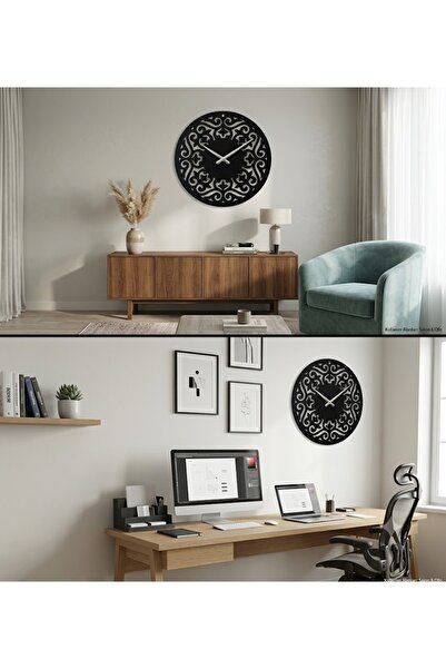 Numa Concept Modern Mdf Wall Clock with Silent Mechanism for Living Room and ...