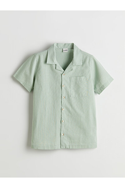 LC Waikiki Nevavm Linen Blend Boys' Shirt with a Difference