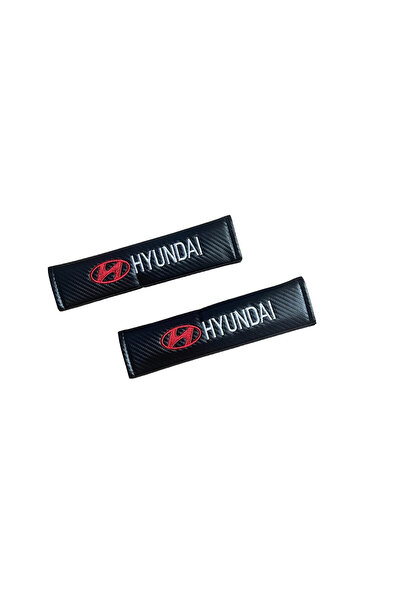 Hyundai Σετ Μαύρων Επιθεμάτων Ζώνης Ασφαλείας από Ανθρακόνημα - OEM