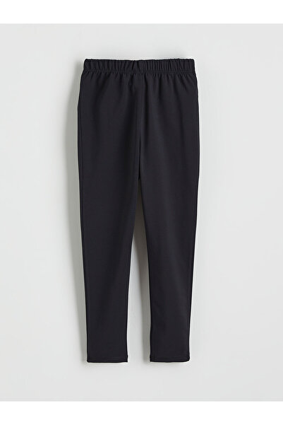 LC Waikiki Nevavm Farkıyla Lcw Kids Black Elastic Waist Boys' Trousers