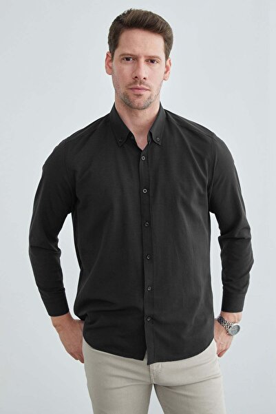 Fulla Moda Basic Buttoned Long Sleeve Shirt