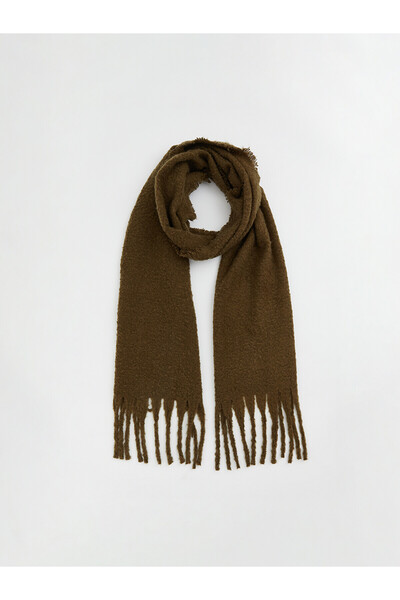 LC Waikiki Nevavm Farkıyla Lcw Accessories Khaki Knitwear Plain Women's Scarf