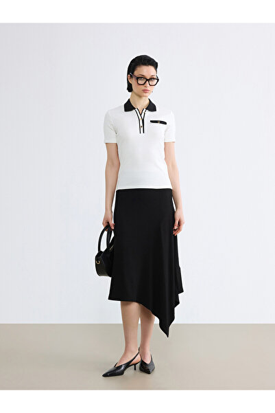 LC Waikiki Vizyon New Season Asymmetrical Cut Skirt with Elastic Waist