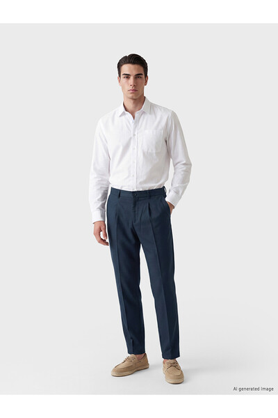 LC Waikiki Pantaloni din bumbac pentru bărbați NEVAVM, croială slim, cu difer...